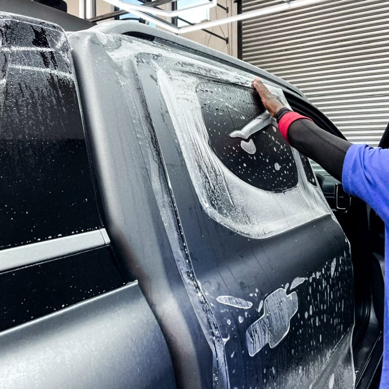 PPF Paint Protection Film being applied to bakkie